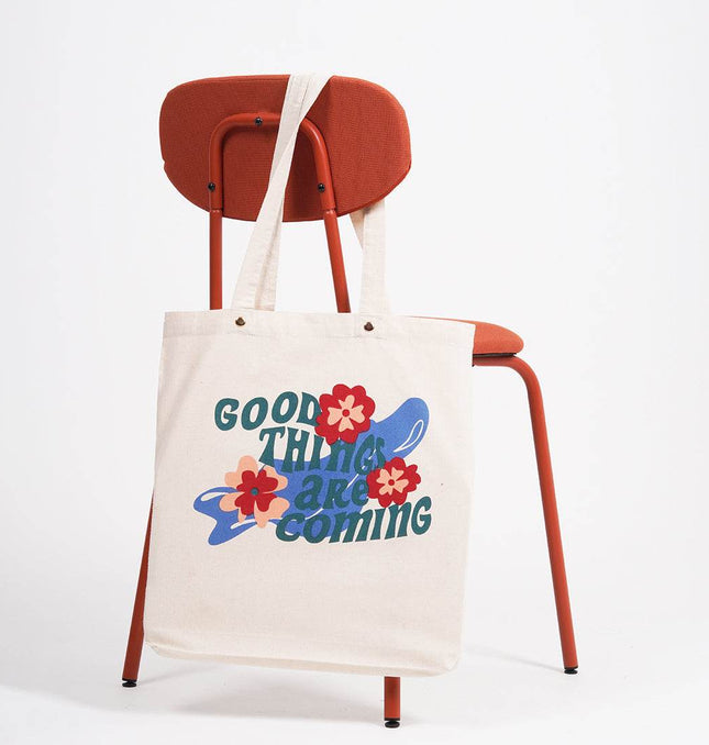 Good Things Are Coming Canvas Tote Bag - HASHTACK