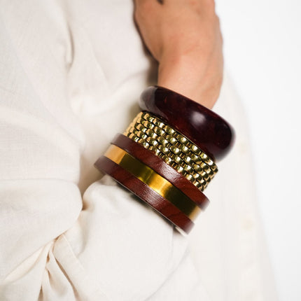 Vintage Merlot Bangle Stack - HASHTACK