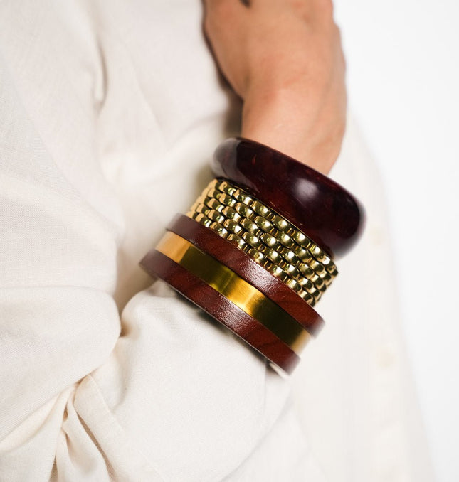 Vintage Merlot Bangle Stack - HASHTACK