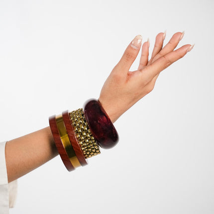 Vintage Merlot Bangle Stack - HASHTACK