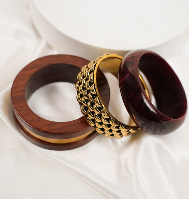 Vintage Merlot Bangle Stack - HASHTACK