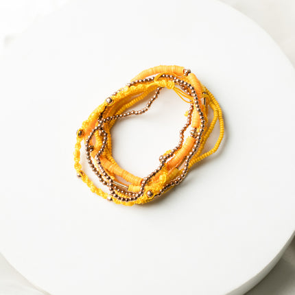 yellow-beaded-bracelet-set-stackable-women_jpg - HASHTACK hashtack.in