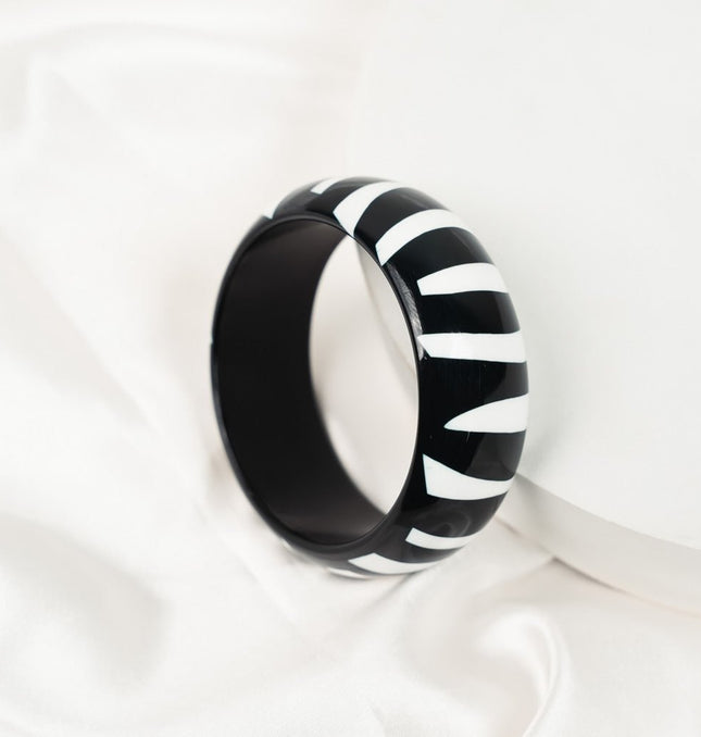Zebra Noir Bangle - HASHTACK